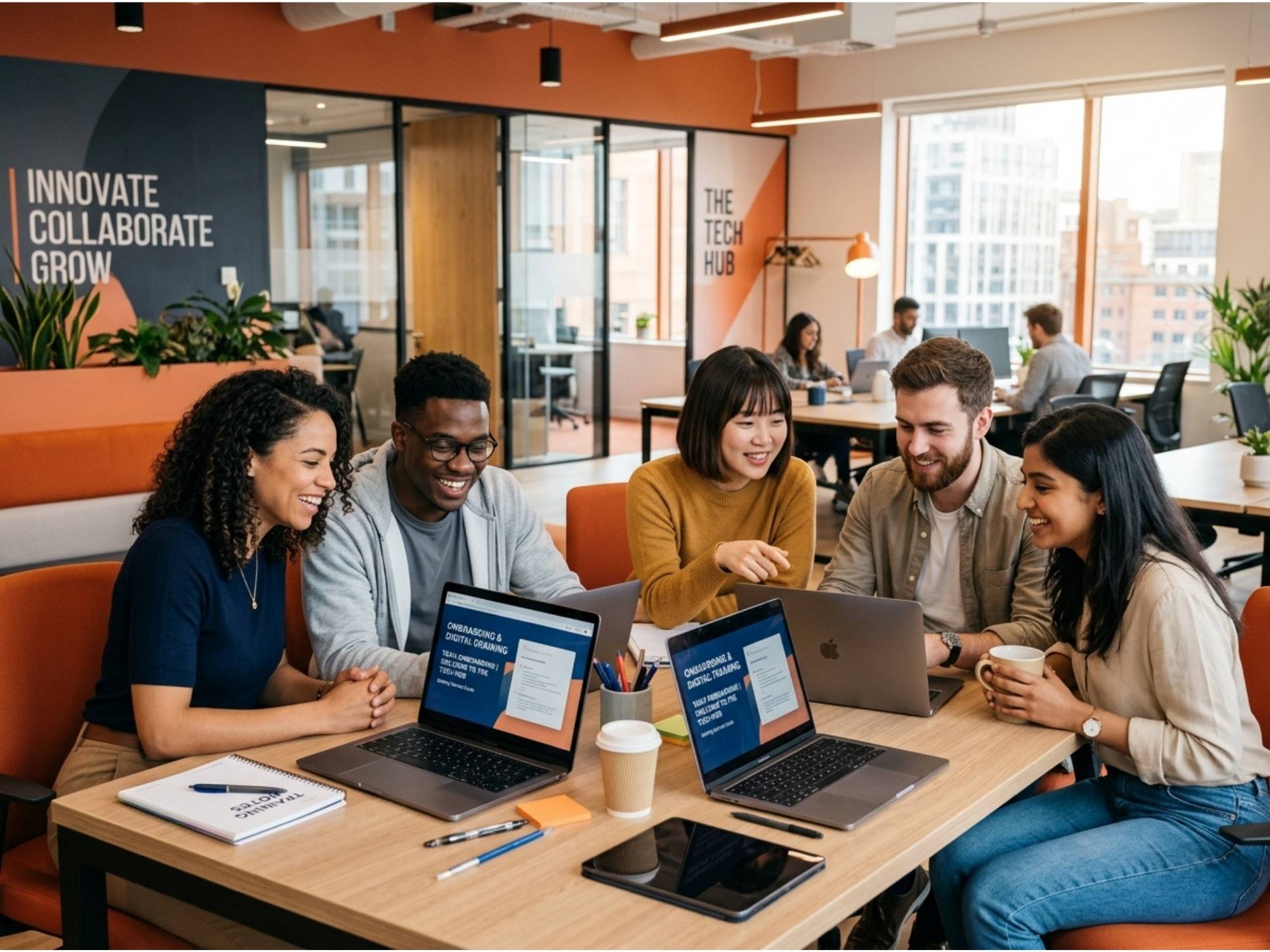 Équipe en entreprise se formant sur Kairion LMS
